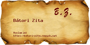 Bátori Zita névjegykártya